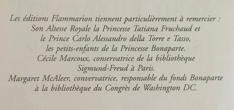 envoi « Correspondance Freud- MarieBonaparte »